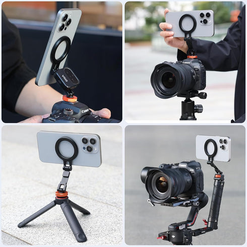 VRIG Direct MG-28 Mount,1/4" 360 iPhone17 16 15 14 13 12 VRIG Magnetic Phone Tripod Thread Cold Shoe Rotation,for Pro