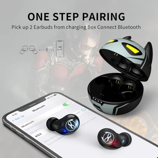 Wireless Earbuds for Small Ears - Touch Control Headset with Stereo Sound, Bluetooth 5.3 Noise Reduction Earphones,