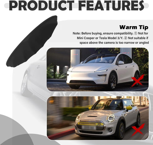 Turcee 0.91 New Car Backup Camera Rain Shield,Silicone Cars Reverse Camera Rain Cover Keeps Cameras Imaging