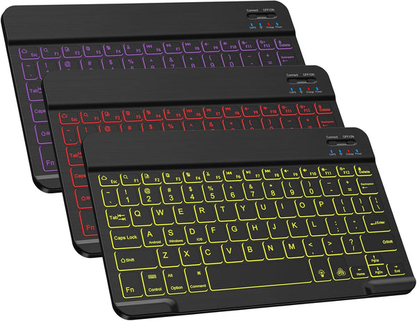 DTTO Bluetooth Keyboard, Wireless Rechargeable Keyboard for Android Tablet, Cell Phone, iPad Pro, Windows Surface
