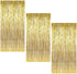 Gold Fringe Backdrop - 3 Pack Gold Foil Curtains for Birthday, Wedding, Bachelorette Party Decor