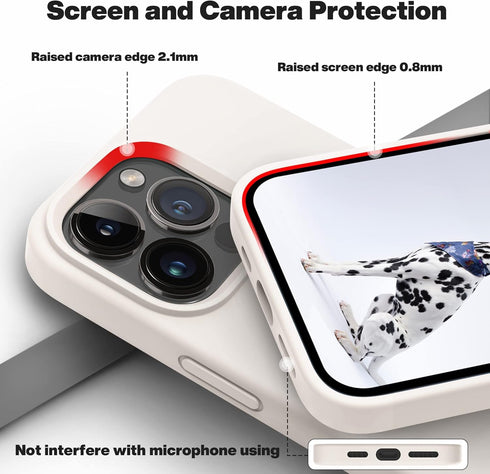 OTOFLY Designed for iPhone 13 Pro Max Case, Silicone Shockproof Slim Thin Phone Case (Stone) 6.7 inch