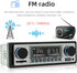 Classic Single Din Car Radio with Bluetooth, FM Radio, Hands-Free Calling, USB/SD/AUX Port, Remote Control