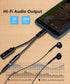 2 in 1 USB C to 3.5mm Headphone Audio and Charger Adapter, Type C to Aux Hi-fi Audio with PD 60W Fast Charge