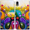 Bcov Case for iPhone XR, Colorful Dragonfly Leather Flip Wallet Cover, Card Slot Holder, Kickstand