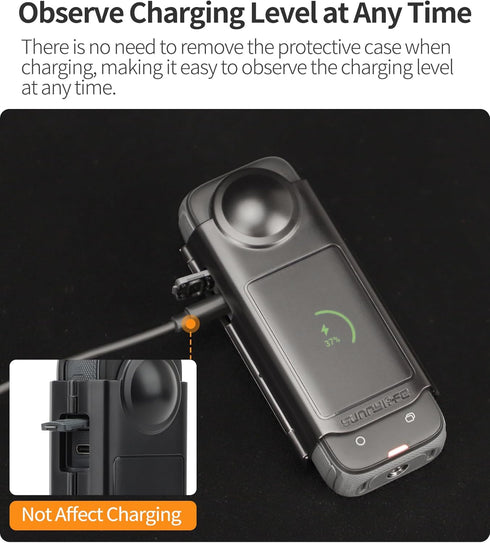 Protective Case for Insta360 X4 Lens and Screen Cover, Compatible with Insta360 X4 Camera Accessories