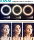 SHSY LVSEZM 10" 10" 60" 3 Selfie Ring Light with Stand and Selfie Stick, Color Light Adjustment Suitable for Phones