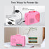 Walkman Cassette Player AM/FM Radio, Portable Tape Player with Built-in Speakers, Manual Record - Pink