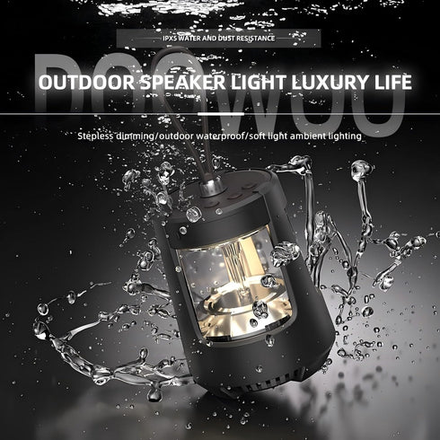 Fyruzella Speaker360 IPX5 Outdoor Bluetooth Speaker with Camping Lantern, TF Card RGB Lights, Waterproof, Applicable
