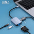 BENFEI USB C HUB 4in1, USB Type-C to HDMI VGA Adapter, USB C to USB Adapter, USB Type-C Power Delivery, Compatible with iPhone 15 Pro/Max, MacBook Pro/Air 2023, iPad Pro, iMac, S23, XPS 17