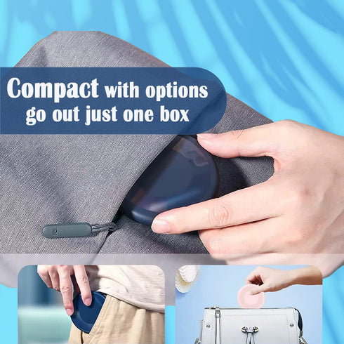 Multi USB Charging Adapter Cable Kit, USB C to Lighting Adapter Box, Data Transfer, Phone Holder (Blue)