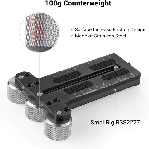 SMALLRIG 100g Removable Counterweight for DJI Ronin S/Ronin RS 2/Ronin-SC/Ronin RSC 2 Stabilizers