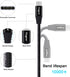 Fasgear 1m Nylon Braided USB C to Micro USB Cable, compatible with Galaxy S7/S6, HTC One/10 & more (Black, 3ft)