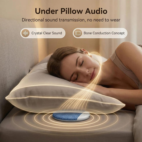 Generic Ultra-Thin Bluetooth Pillow Speaker for Sleeping, Bone Conduction Bluetooths Sleep Speakers for Peaceful