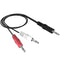 3.5mm Stereo Male to Dual 3.5mm Mono Male Audio Cable, 3ft TRS Male to 2 x TS Male Y Breakout Splitter Adapter