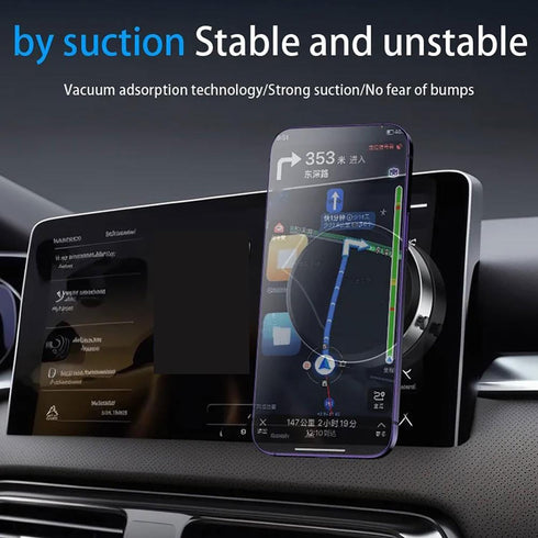 Gsnagole Suction Magnetic Phone Car Mount,Magnet Suction Cup Vacuum Car Phone Holder,Strong Vacuum Suction,for Car