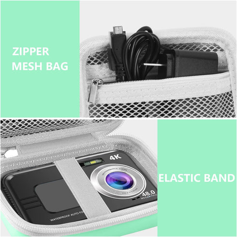 Leayjeen Waterproof Digital Camera Case for YISENCE/HICSHON/Trsunow/EUXOR Waterproof Camera, Fill Light Underwater