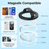 Mnyatr 360 17/16/15/14/13/12 Magnetic Silicone Ring Grip Phone Holder for MagSafe, Rotating Finger Loop, Strong
