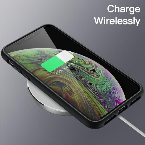 JETech Silicone Case for iPhone X, iPhone Xs - 5.8-Inch Shockproof Full-Body Protective Case with Microfiber Lining