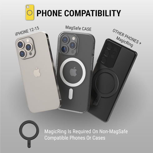 Scosche MPMSWDV Magnetic Phone Holder for Car, iPhone MagSafe Car Mount for Dashboard/Windshield/Vent