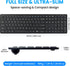 INFINMIND Keyboard-2.4G Keyboard,19 Wireless USB Ultra Slim Quiet Full Size Matte PC Computer Multimedia Keys,Number