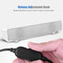 Beufee V-196 3.5mm 2.0 Computer Sound Bar, White USB Powered Input Channel Stereo Soundbar with Volume Knob and Blue