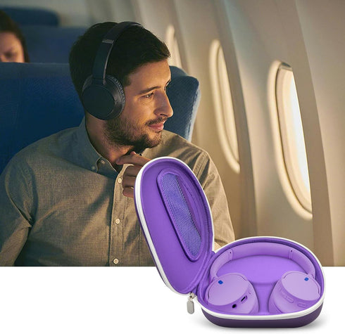 PAIYULE Case for Sony WH-CH720N WH-CH520 Noise Canceling Wireless Headphones, Carrying Bag for JBL Tune 510BT (Purple)