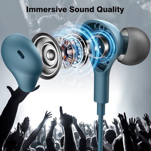 USB C Headphones for iPhone 15,Samsung S24 Ultra S23 S22 S21 FE Plus Flip Fold A35 A54,Magnetic Wired Earbuds Stereo in-Ear Type C Earphones with Mic Volume Control for iPad Pro,Pixel 6 7a 8,Oneplus