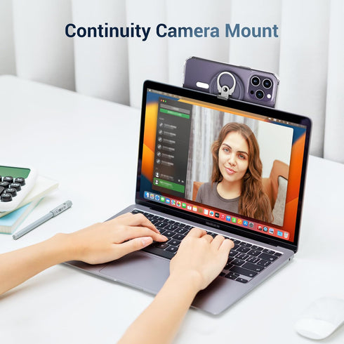 PROfezzion Continuity Camera Mount for MacBook, Strong Magnetic Phone Holder for iPhone 15 14 13 12 Series