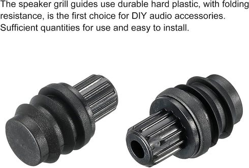 MECCANIXITY Speaker Grill Guides Plastic Black Dia 8mm for Speaker Parts Accessories Pack of 12