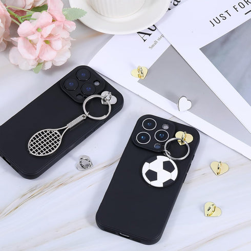Styquenzer 8 Pcs Heart Phones Grip Metal Phone Charm Rings Phone Finger Loop Stand Cute Cellphone Accessories Finger
