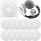 BBTO 100 Pieces Headphone Ear Covers Disposable Earphone Sanitary Non-Woven Stretch Earpad Covers