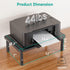 WALI Monitor Risers for 2 Monitors, Dual Monitor Riser, Laptop Riser for Desk, Adjustable Underneath Storage, Black