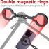 Zelnoox 1/4" 17/16/15/14/13/12 (MS-02R) Double Magnetic Ring Phone Holder Attach to Any Iron Surface | Screw Hole |
