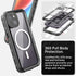 Miimall Waterproof iPhone 15 Case, Built-in Screen Protector, Full-Body Rugged Shockproof Dustproof Magnetic Case