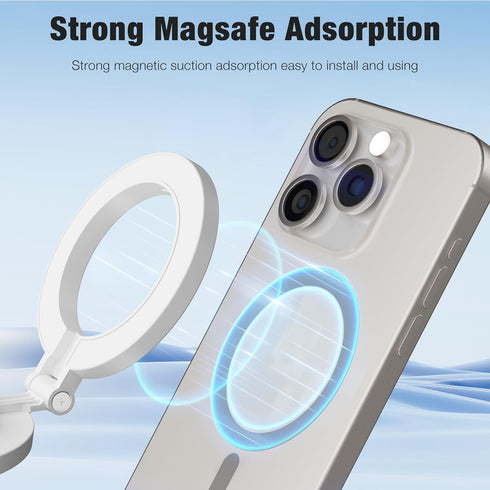 Generic 3 Magnetic Ring Light with Mirror for Phones, Color Modes & Touch Control, Rechargeable Selfie Light