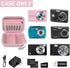 Digital Camera Case for CAMKORY/for Kodak Pixpro/for VAHOIALD/for Sony DSCW800 830/ for Canon PowerShot 180 190. Kids Vlogging Cameras Storage Holder for Accessories (Box Only)-Pink