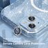 Choiche iPhone 14 Plus Magnetic Case, Clear Glitter Bling, with 2x Diamond Lens & Tempered Glass Protectors, MagSafe