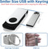 Wooolken 8GB 2 Pack 2.0 USB Flash Drive with Keychains, Sleek Metal USB Thumb Drives Memory Stick for PC Laptop