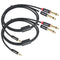 2-Pack 6FT 3.5mm TRS to Dual 6.35mm TS Mono Y-Splitter Cable: Connect