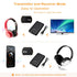 Upgraded Aux Bluetooth 5.0 Adapter for Car, 2 in 1 Bluetooth Transmitter Receiver for Hands-Free Calls