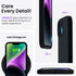 ORNARTO iPhone 14 Case 6.1" - Slim Black Liquid Silicone, 3 Layers Soft Gel Rubber Protective Cover.