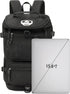 Backpack 4-Way Kalesi Gym Duffle Bag Waterproof with Shoes Compartment for travel Sport Hiking laptop (Black)