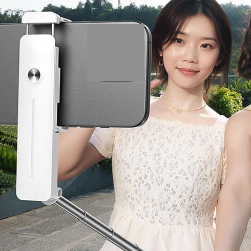 Serounder 4.72in 27.55in 360 Compact Selfie Stick Folded, Extendable to Wireless Bluetooth, Rotation Phone Holder
