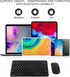 Ultra-Slim Bluetooth Keyboard and Mouse Combo, Rechargeable Portable Compact Wireless Mouse Keyboard Set for PC Computer Tablet Laptop iPad Smartphone, for Windows Mac iOS Android (Black)