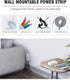 Power Strip Surge Protector, 6 Widely Outlets with 3 USB Ports (1 USB C), 5 Ft Extension Cord Flat Plug for Home Office