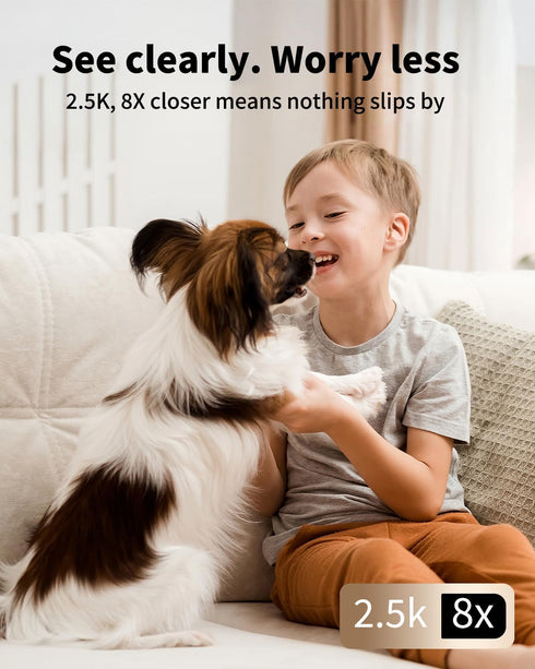 VIMTAG 4MP 5G 360 2-Way 24/7 2Pack Indoor Camera, Dog Camera with Speaker Pan View, Cameras for Home Security Pet Baby