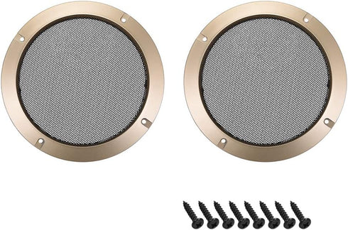 uxcell 2pcs 4" Speaker Grill Mesh, Decorative Circle Subwoofer Guard Protector Cover Accessories