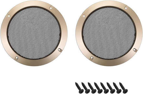 uxcell 2pcs 4" Speaker Grill Mesh, Decorative Circle Subwoofer Guard Protector Cover Accessories