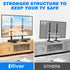 Rfiver 24-80 Inch 65 75 80 Inch 150 lbs, Universal TV Stand Base for TVs, Table Top TV Stand with Adjustable Height